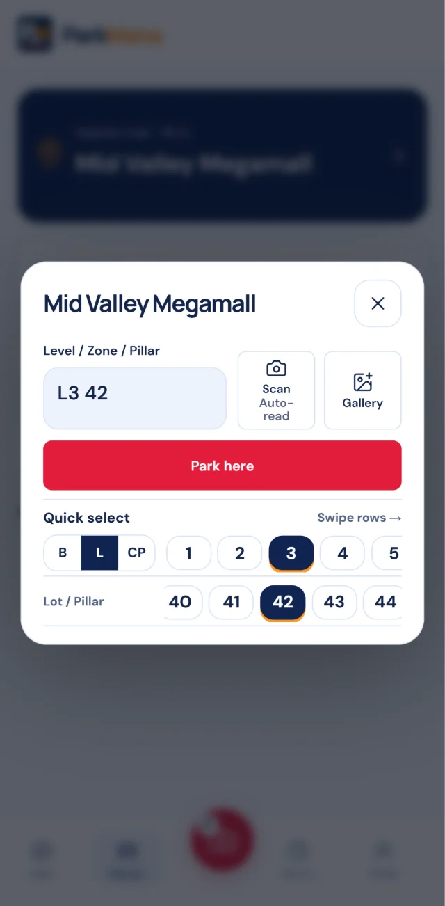 Saving level, zone and pillar with quick select